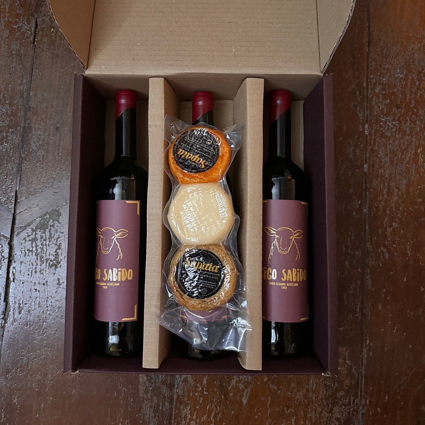 Caixa Sabido Premium - 3 Tintos + 3 quejos especiais - Xico Sabido