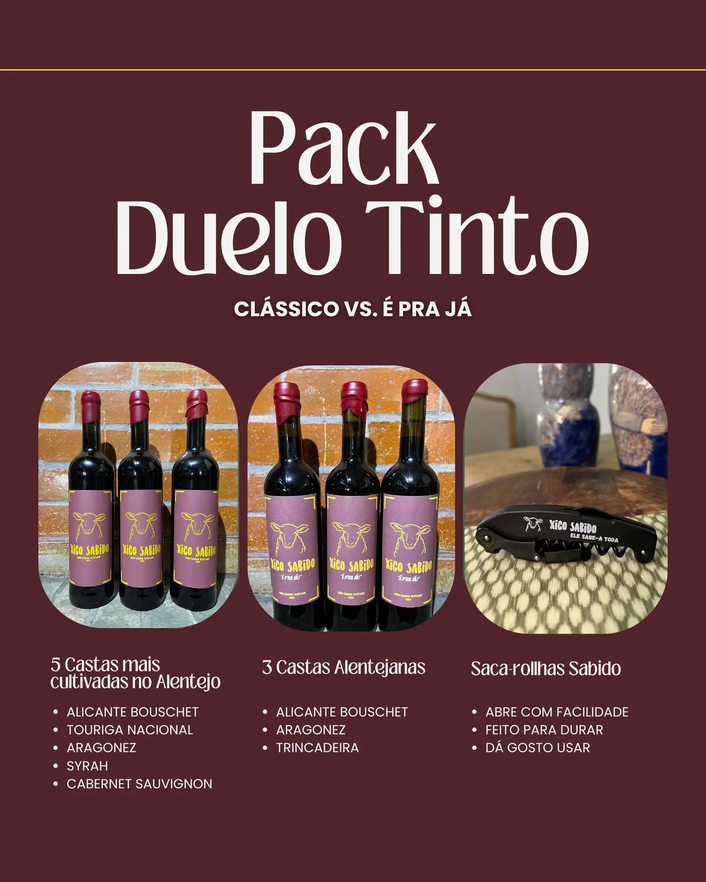 Pack Duelo Tinto Sabido - Xico Sabido