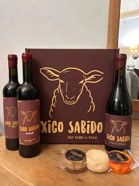 Caixa Sabido Premium: 3 Vinhos + 3 quejos especiais - Xico Sabido